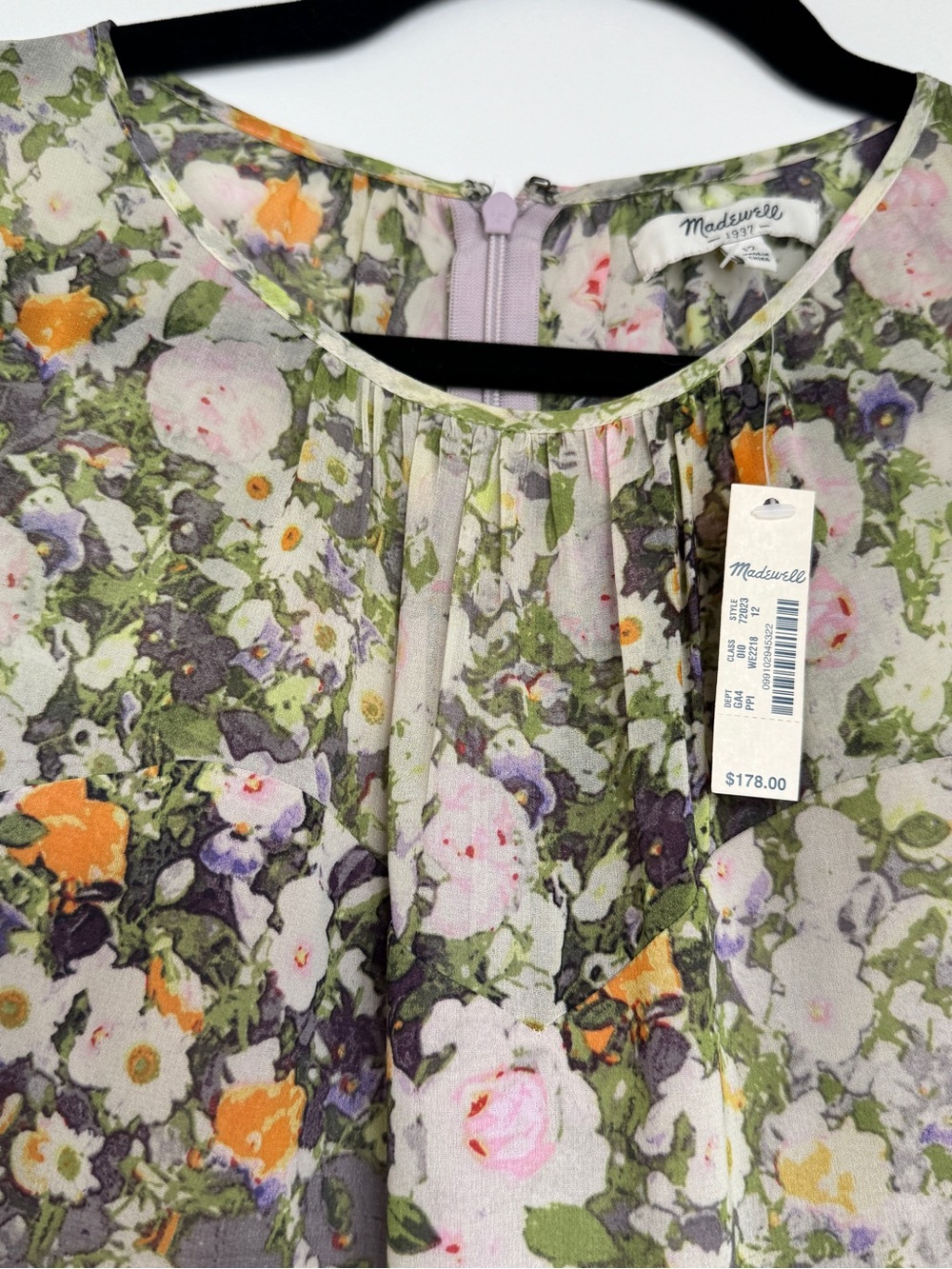 Vintage MADEWELL Maxi Dress Rare Watercolor Floral Garden Botanical Size 12 NWT - Picture 5 of 15
